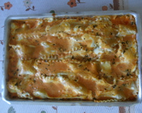 Lasanha de camarão com requeijão