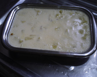 Mousse de abacaxi com pedaços da fruta