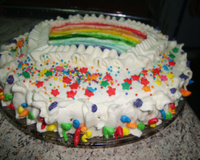 Bolo arco-íris