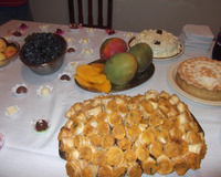 Batatas temperadas e assadas com casca