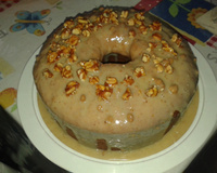 Bolo de paçoca com iogurte