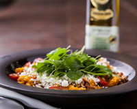 Salada de abóbora com queijo de cabra