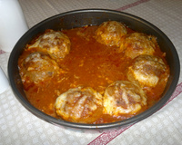 Polpetone assado e recheado