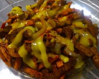 Iscas de fígado aceboladas