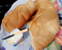 Pão caseiro simples