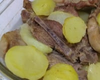 Bisteca assada com batatas