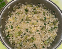 Risoto de abobrinha italiana