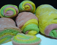 Pão colorido da Jussara