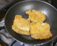 Filé de peixe à milanesa