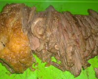 Fraldinha assada no sal grosso com batatas