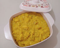 Frango ao molho de abóbora cabocha e requeijão