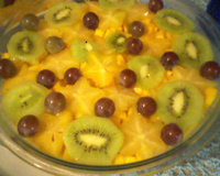 Pavê de panetone com frutas