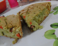 Torta de legumes com calabresa defumada
