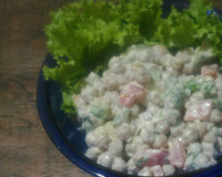 Salada de grão-de-bico e abobrinha