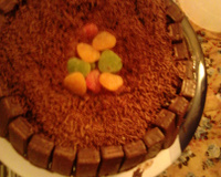 Bolo de chocolate decorado