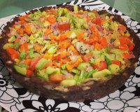 Quiche de carne moída à jardineira