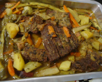 bife assado no forno com legumes