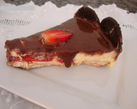 Torta de biscoito com morango