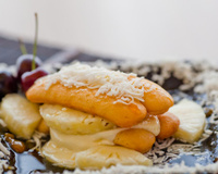 Pavê com abacaxi e coco