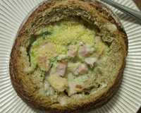 Sopa no pão italiano