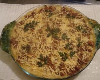 Souflé de chuchu com linguiça