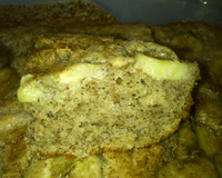 Bolo de banana com linhaça