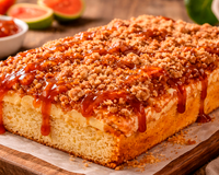 Cuca de goiabada cremosa: massa que derrete na boca e a farofa mais crocante que você já viu!