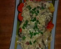 Bife acebolado com molho de maionese