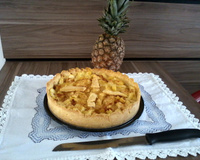 Torta quente de abacaxi ou banana