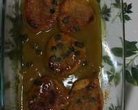 Medalhão de salmão ao molho de mostarda e mel