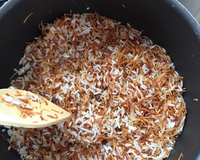 Arroz com macarrão cabelo de anjo