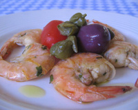 Camarões flambados à minha moda