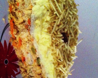 Bolo salgado de pão de forma da Aline