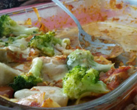 Lasanha de berinjela com brocólis