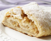 Strudel de maçã e chocolate