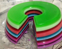 Gelatina Colorida em camadas