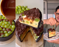 Torta bombom de uva com brigadeiro branco e biscoito Oreo... Precisa falar mais alguma coisa?