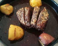Picanha de forno com batatas