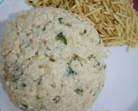 Risoto de frango com creme de leite