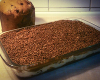 Pavê de panetone de chocolate