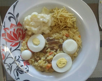 Arroz com costelinha de porco