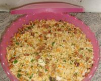 Arroz farofa divino para churrasco