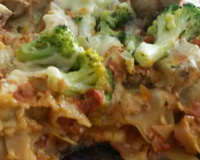 Lasanha de berinjela com brocólis