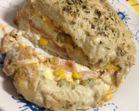 Sanduíche cremoso de forno