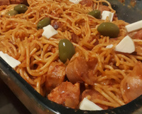 Macarrão com linguiça