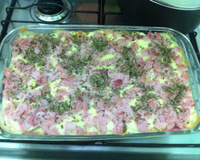 Batata de forno com frango rápida