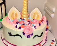 Bolo de aniversário de pêssego