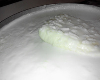 Arroz doce com chocolate branco