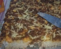 Pizza de forma para aniversário