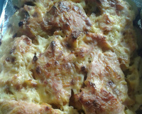 Filé de frango com creme de cebola